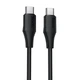 Дата-кабель Hoco X124 Bien silicone Type-C to Type-C 60W (1m) Black - зображення 4