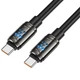 Дата кабель Hoco U143 Joy Type-C to Type-C 240W (1.2m) Black - изображение 4