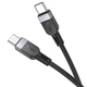 Дата кабель Hoco X109 Energy silicone Type-C to Type-C 60W (3m) Black - зображення 4