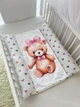 Матрац сповивальний на комод текстильний м'який Ведмедик рожевий - зображення 1