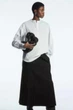 Блуза жіноча COS gathered grandad-collar blouse 1216241001 38 Білий - изображение 2