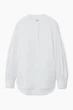 Блуза жіноча COS gathered grandad-collar blouse 1216241001 38 Білий - изображение 5
