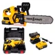 Акумуляторна ланцюгова пилка TigerKraft TG22 PRO (21V 5Ah) Безщіткова АКБ пила 30 см з дисплеєм - зображення 1