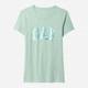 Футболка хлопковая женская GAP 46693694 XS Зеленая (1159850778) - изображение 4