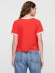 Футболка хлопковая короткая женская GAP 39189281 L Красная (1159851004) - изображение 2