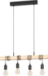 Підвісний світильник Eglo TOWNSHEND E27 4x60Вт Чорний/Коричневий 43512 (9002759435127) - зображення 2