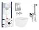 Комплект инсталляции Grohe Rapid SL 4в1 и подвесного унитаза с крышкой Qtap Robin Ultra Quiet Tornado 3.0 + гигиенический душ Qtap(3884000G/38732000/QT13332381АSW/QTINSVARCRMV01) - изображение 1