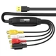 Відеоконвертер AV RCA на USB, карта відеозахоплення аналогового відео в 1080p для ПК/ноутбука - изображение 2
