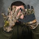Рукавиці з відстібними пальцями Hunter Softshell на флісі з утяжкою камуфляж розмір універсальний - зображення 1