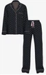 Піжама фланелева Victoria's Secret Victoria's Secret Flannel Long Pajama Set чорна в рожевий горошок L - изображение 2