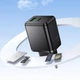 Мережевий зарядний пристрій Hoco C157A Smart multi-protocol GaN PD30W+QC3.0 - зображення 9