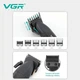 Аккумуляторная машинка для стрижки VGR V-640C BLACK, 6 насадок, LED дисплей, 9000RPM - изображение 6