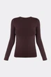 Женская бесшовная футболка из микрофибры с длинным рукавом Giulia LONGSLEEVE 01 S/M Brown-hot chocolate, базовый лонгслив - изображение 2