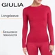 Женская бесшовная футболка из микрофибры с длинным рукавом Giulia LONGSLEEVE 01 S/M Bordo-winterberry, базовый лонгслив - изображение 1