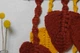 Натуральне настінне панно макраме Meloman Red+Yellow Leafs , 30 * 45 см в етно стилі, бохо - зображення 3