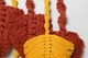 Натуральне настінне панно макраме Meloman Red+Yellow Leafs , 30 * 45 см в етно стилі, бохо - зображення 5