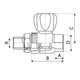 Кран кульовий PP-r 20 мм х 1/2" зі згоном, прямий ITW418 ITAL ITW418 - зображення 2
