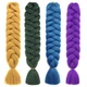 Канекалон Ultra BRAID-X-pression premium 144 однотонный горчичный золотистый термостойкий метровый длина 100см Вес 165грам - изображение 2