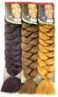 Канекалон Ultra BRAID-X-pression premium 4#XP довгий однотонний холодний коричнев термостійкий метровий довжина 100см Вага 165грам - зображення 4