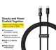 Кабель Baseus Gem Series USB-C to USB-C PD 100W 5A Fast Charging 1m Black (P10373000111-00) - изображение 2