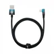 Кабель Baseus MVP 2 Elbow-shaped USB 2.0 to Lightning 2.4A Fast Charging 2m Black/Blue (CAVP000121) - изображение 1