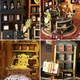 Конструктор румбокс для детей TWILIGHT-BOOKSHOP, 3D румбокс Книжный магазин Сумерки с подсветкой - изображение 6