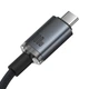 Кабель Baseus Crystal Shine USB-C to USB-C PD3.0 100W USB 3.2 4K@60Hz 20Gb 5A 1.5m Black (P10318204111-00) - изображение 3