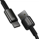 Кабель Baseus Tungsten Gold USB 2.0 to USB-C PD 100W 6A Fast Charging 1m Black (CAWJ000001) - зображення 3