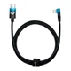 Кабель Baseus MVP 2 Elbow-shaped USB-C to Lightning 20W 3A Fast Charging 1m Black/Blue (CAVP000221) - изображение 1