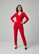 Комбинезон женский брючный на запах однотонный H+H MODA Красный 13533 M (укр 44) - изображение 1