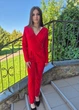 Комбинезон женский брючный на запах однотонный H+H MODA Красный 13533 M (укр 44) - изображение 7