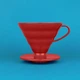 Пуровер Hario V60 02 пластиковый красный для фильтр кофе 1-4 чашки vdr-02-r - изображение 1