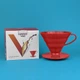 Пуровер Hario V60 02 пластиковый красный для фильтр кофе 1-4 чашки vdr-02-r - изображение 2