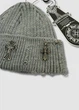 Зимняя шапка докер с металлической фурнитурой Chrome Hearts 55-58 см Серый - изображение 3