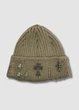 Зимняя шапка докер с металлической фурнитурой Chrome Hearts 55-58 см Капучино - изображение 2