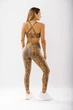 Спортивные леггинсы Amelia Activewear Emery Metallic Leggings, серые с медным принтом, размер M - изображение 4