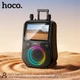 Портативна Bluetooth колонка Hoco DS71 акустика-караоке з 2 бездротовими мікрофонами, дисплеєм 800p та RGB підсвіткою |Bluetooth 5.0, USB/AUX/TF, 60W, 7200 mAh, 3h, EQ| Чорний - зображення 7