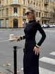 Женское стильное платье из мягкой вискозы черное 46/48 - изображение 8
