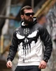 Худі Punisher на флісі чорно-біле розмір S - зображення 1