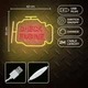 Декоративный неоновый светильник-ночник "Check Engine" желтый + красный USB 40x30 см - изображение 5