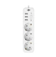Мережевий фільтр-подовжувач LogicPower PREMIUM LPX3 3 розетки, 3 USB порти, 4m, 2200Вт - зображення 3