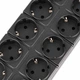 Мережевий фільтр-подовжувач 2E SP-10M-3USB-BK 3м, 10xТипF, 16A, 3xUSB-A, 1xUSB-C - зображення 5