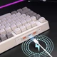 Игровая клавиатура Meetion Tri-Mode RGB Backlit Mechanical Keyboard MK14, BT5.0, 2.4G, Wired, 4000mAh, 20h, white - изображение 12