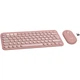 Комплект (клавиатура + мышь) Logitech Pebble 2 Combo, BT, 2.4G, Rose Wireless (920-012241) - изображение 2