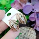 Серьги Xuping Jewelry длина 2см ширина 1.3см медицинское золото позолота 18К с1593 - изображение 5
