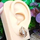 Серьги Xuping Jewelry длина 2см ширина 1.3см медицинское золото позолота 18К с1593 - изображение 6