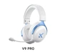 Наушники MCHOSE V9 PRO White-Blue Беспроводная Игровая Гарнитура, Радиоканал/Bluetooth/3.5мм. Съемный Микрофон, RGB Подсветка, Обьемный звук 7.1, Автономная робота 250 Часов - изображение 4