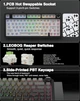 Клавіатура AULA F75 Reef Black Ігрова Безпровідна Механічна 2.4G/Bluetooth/Дротове RGB - зображення 11