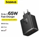 Зарядний пристрій Baseus Cube Pro 2C+U 65W Black (P10152301113-00) - изображение 5