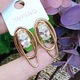 Серьги Xuping Jewelry длина 2.9см ширина 1.3см медицинское золото позолота 18К с1588 - изображение 3
